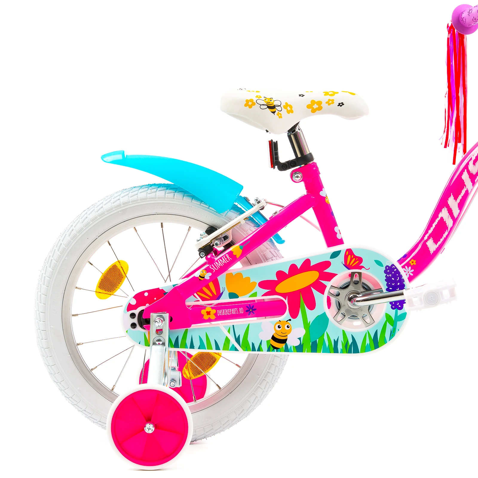 5. Bicicleta Copii DHS Summer - 16 Inch, Roz Reambalat