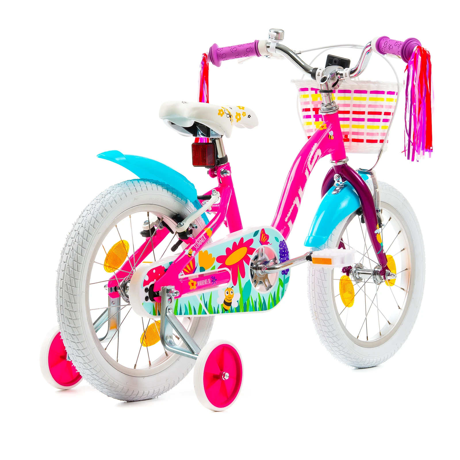 2. Bicicleta Copii DHS Summer - 16 Inch, Roz Reambalat