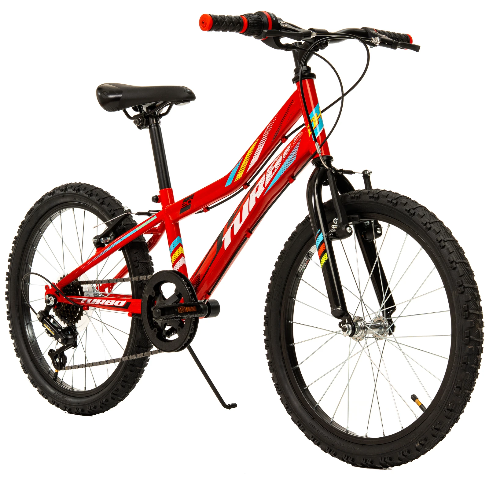 2. Bicicleta Copii DHS Turbo - 20 Inch, Rosu Reambalat