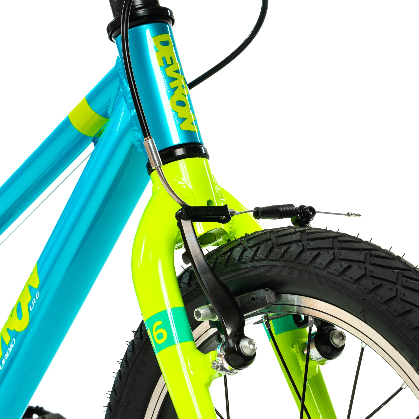 8. Bicicleta Copii Devron Urbio U1.6 Super Light - 16 Inch, Albastru-Verde Reambalat