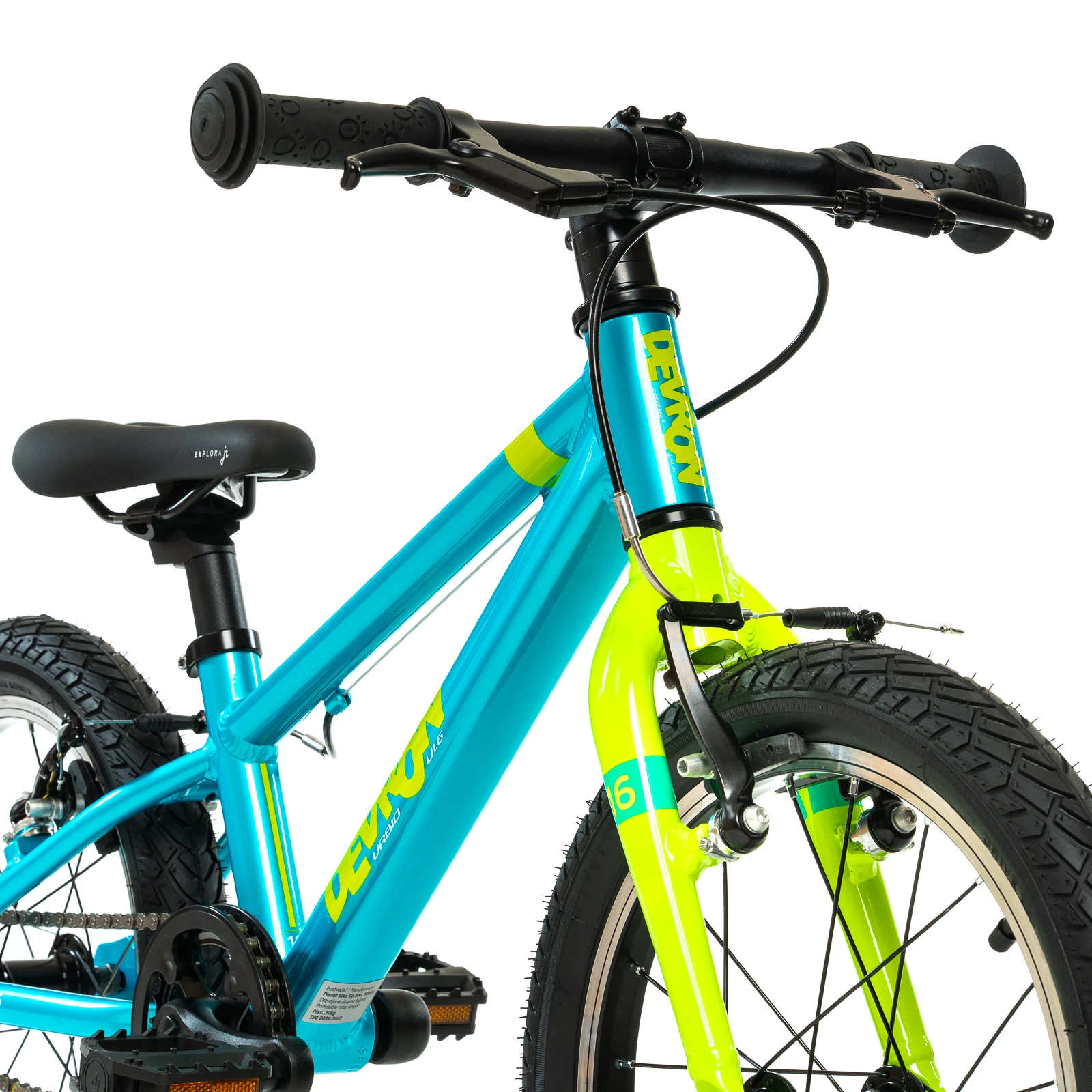 5. Bicicleta Copii Devron Urbio U1.6 Super Light - 16 Inch, Albastru-Verde Reambalat