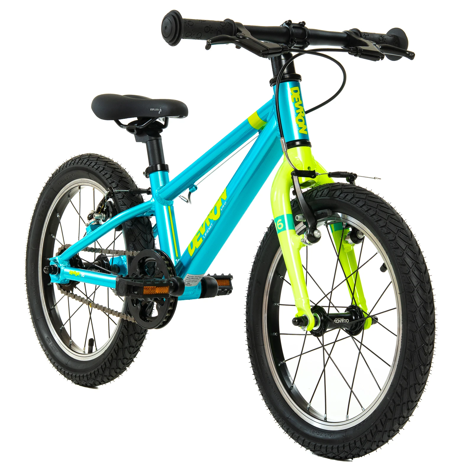 2. Bicicleta Copii Devron Urbio U1.6 Super Light - 16 Inch, Albastru-Verde Reambalat