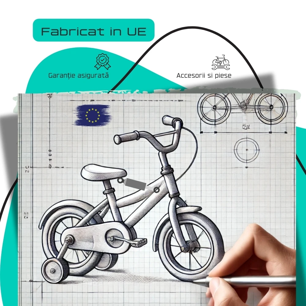 7. Bicicleta Copii Devron Urbio U1.6 Super Light - 16 Inch, Albastru-Verde Reambalat