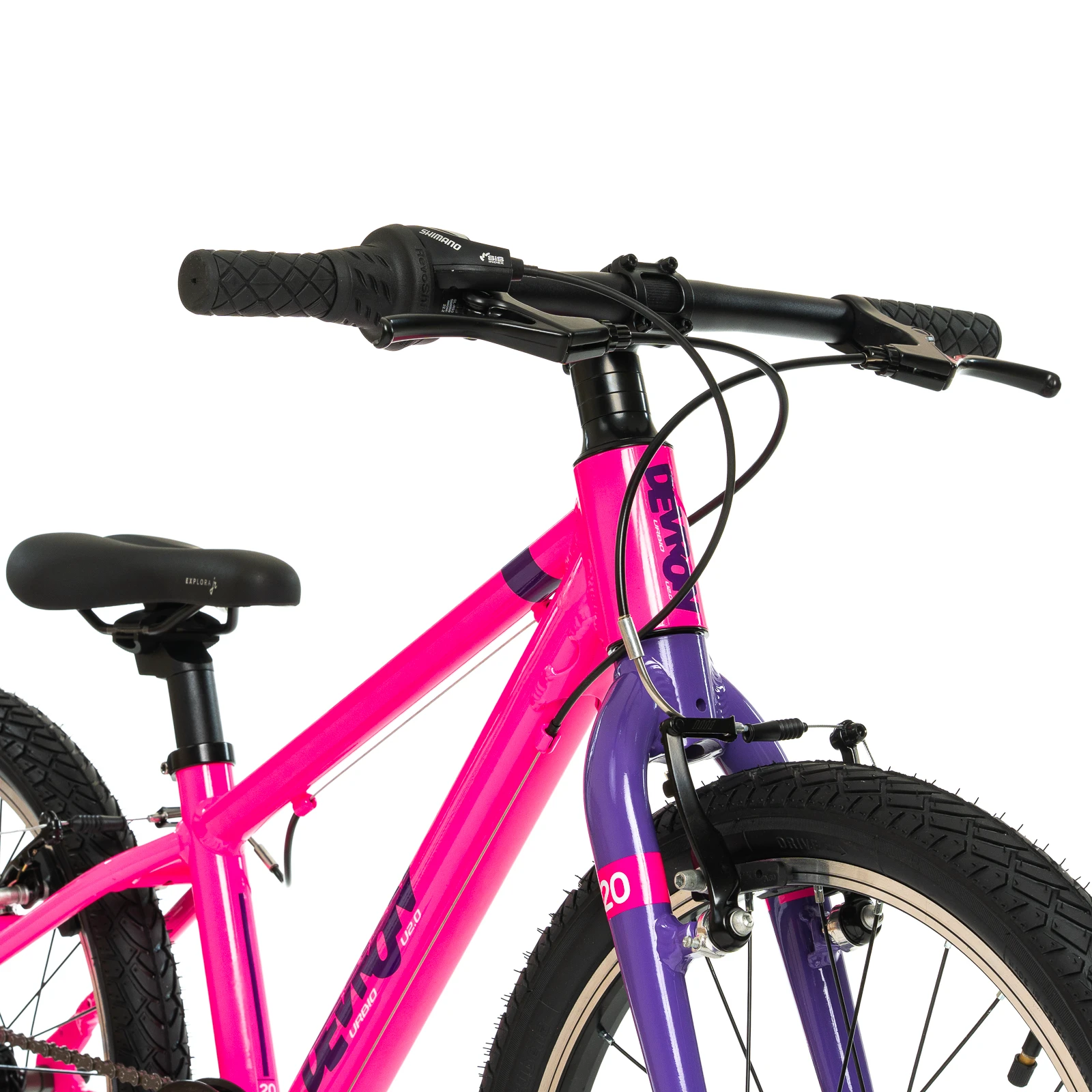 5. Bicicleta Copii Devron Urbio U2.0 Super Light - 20 Inch, Roz-Mov Reambalat
