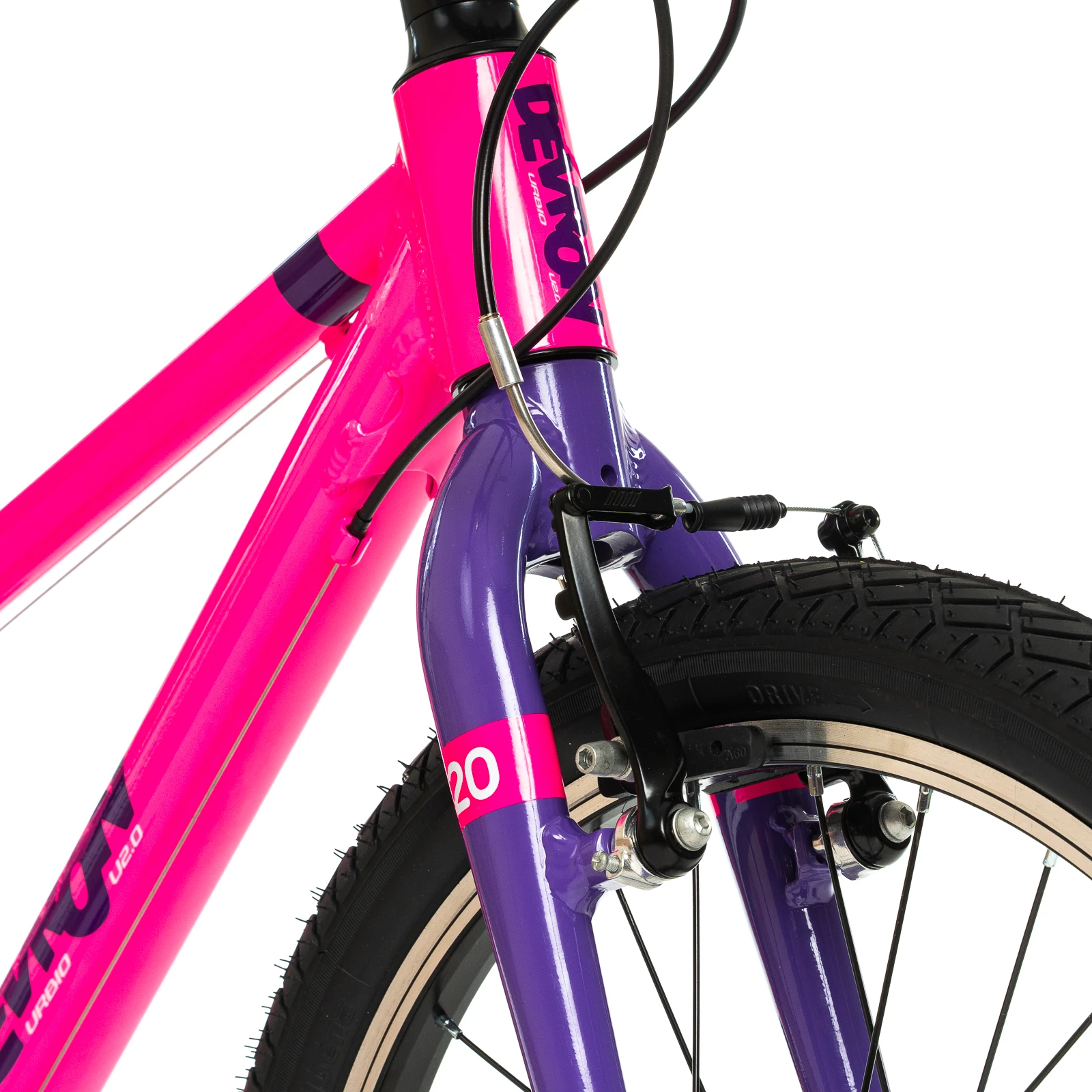 7. Bicicleta Copii Devron Urbio U2.0 Super Light - 20 Inch, Roz-Mov Reambalat