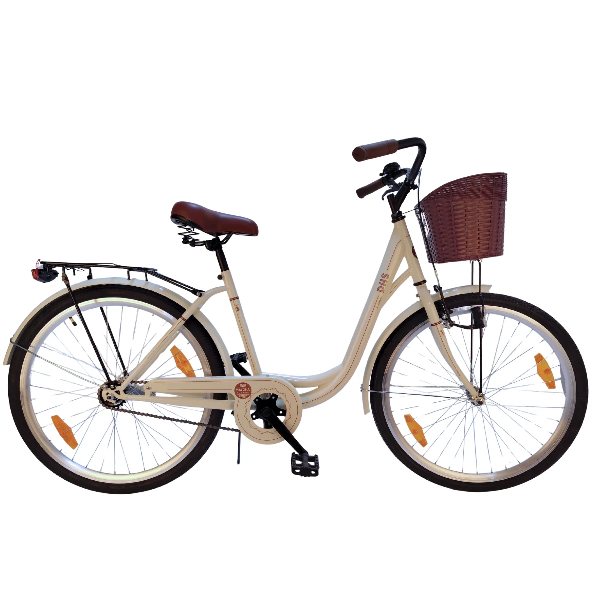 1. Bicicleta Oras DHS Maccina Avenue - 26 inch, Bej Reambalat