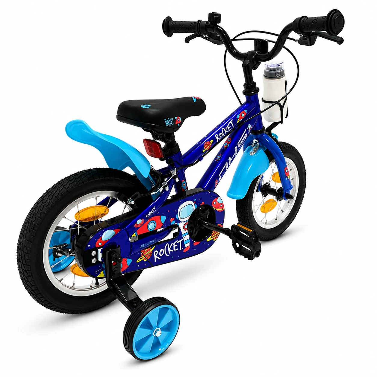 3. Bicicleta Copii DHS Rocket - 12 Inch, Albastru inchis, Reambalat