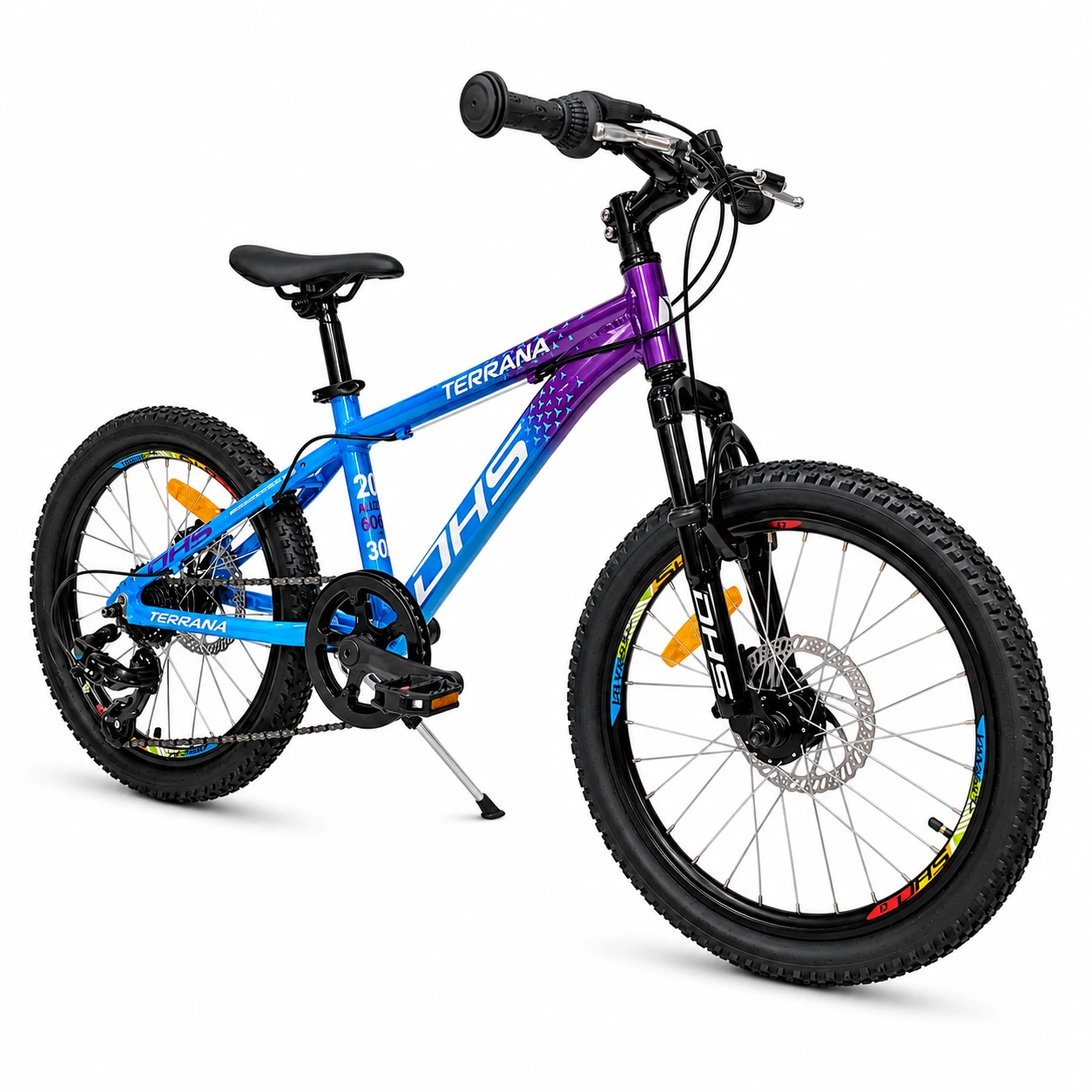 2. Bicicleta Copii Dhs Terrana 2023, model 2026 - 20 Inch, Albastru-Violet