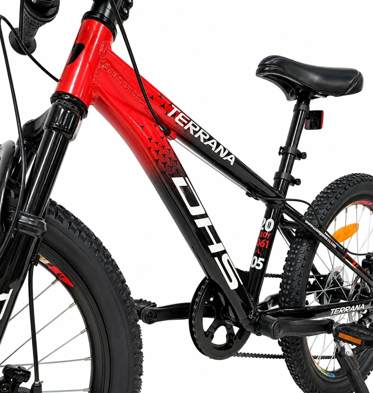 5. Bicicleta Copii Dhs Terrana 2023, model 2026 - 20 Inch, Rosu-Negru