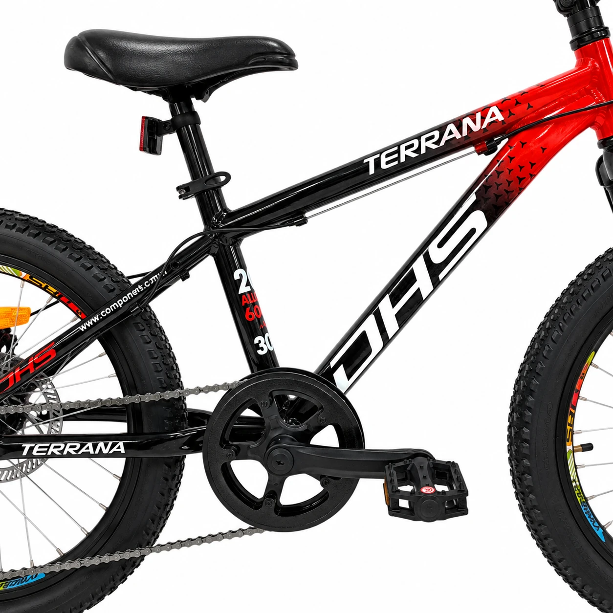 6. Bicicleta Copii Dhs Terrana 2023, model 2026 - 20 Inch, Rosu-Negru