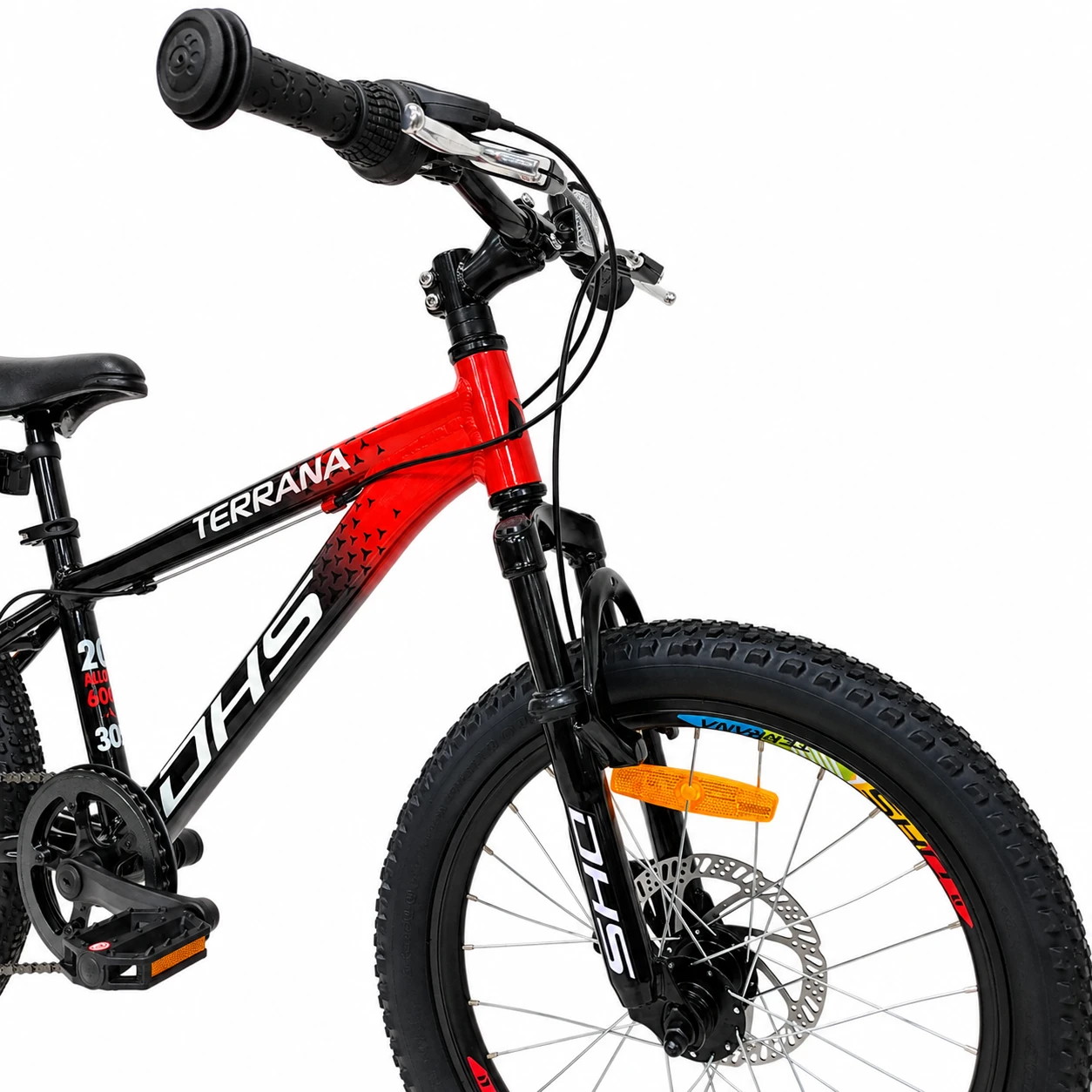 8. Bicicleta Copii Dhs Terrana 2023, model 2026 - 20 Inch, Rosu-Negru