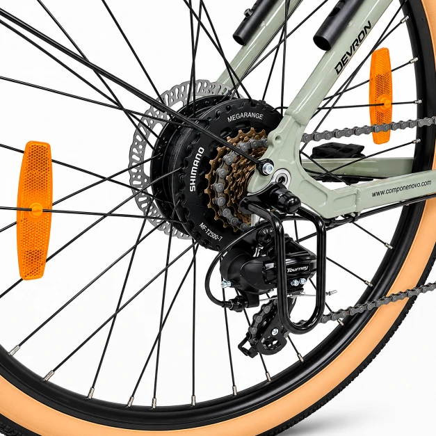 6. Bicicleta electrica Oras Devron 28200 - 28 inch, M, Gri Deschis