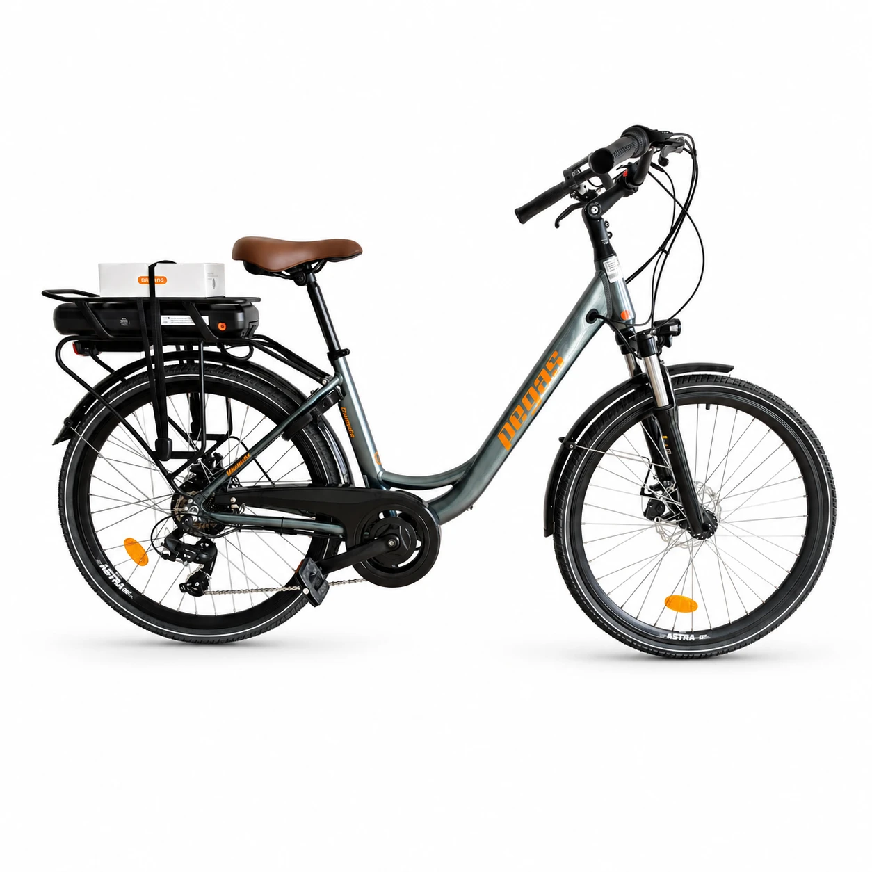 1. Bicicleta electrica Oras Pegas 26124 - 26 inch, S, Gri