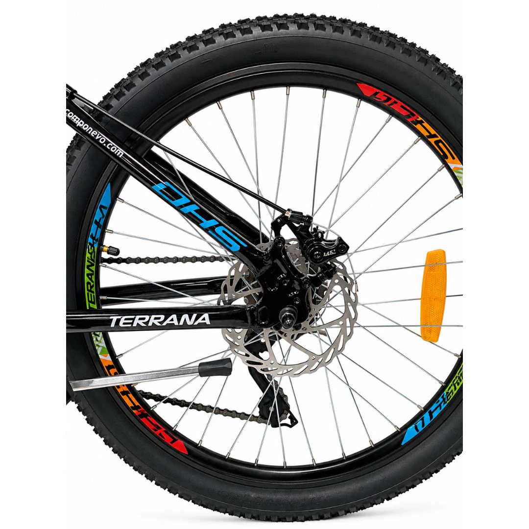 8. Bicicleta Copii Dhs Terrana 2423B, model 2026 - 24 Inch, Negru-Albastru