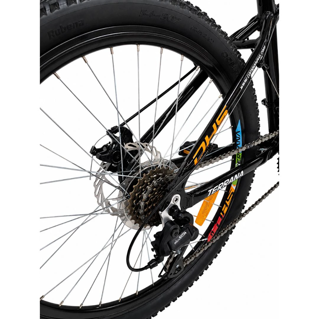 5. Bicicleta Copii Dhs Terrana 2423B, model 2026 - 24 Inch, Negru-Portocaliu
