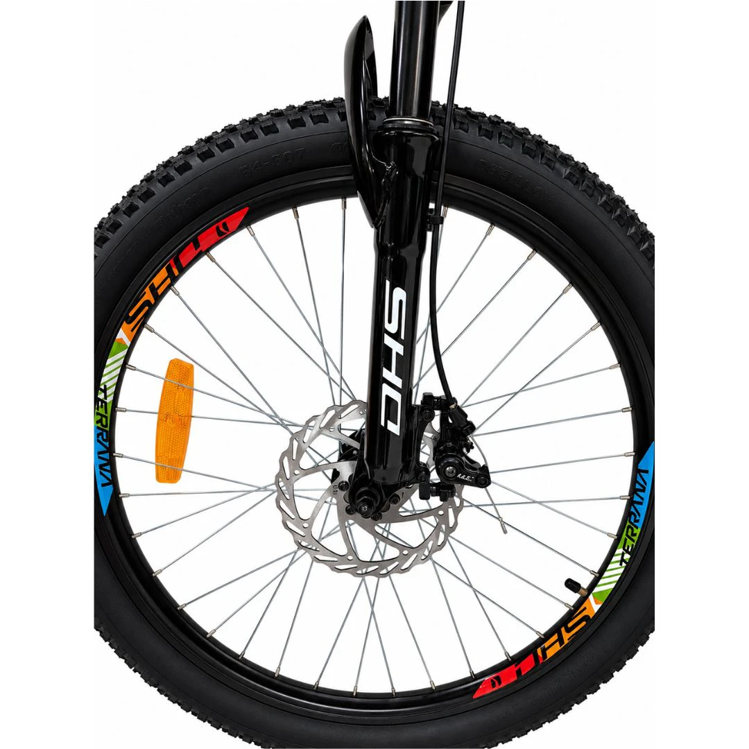 10. Bicicleta Copii Dhs Terrana 2423B, model 2026 - 24 Inch, Negru-Portocaliu
