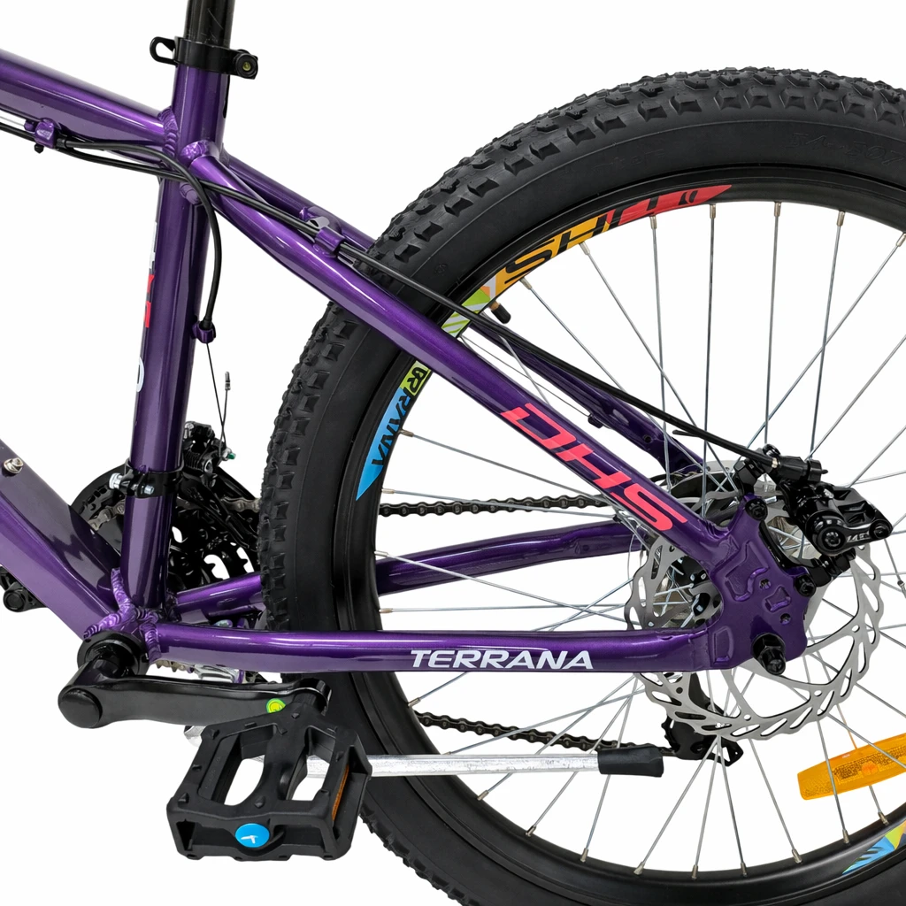 8. Bicicleta Copii Dhs Terrana 2423B, model 2026 - 24 Inch, Roz-Violet