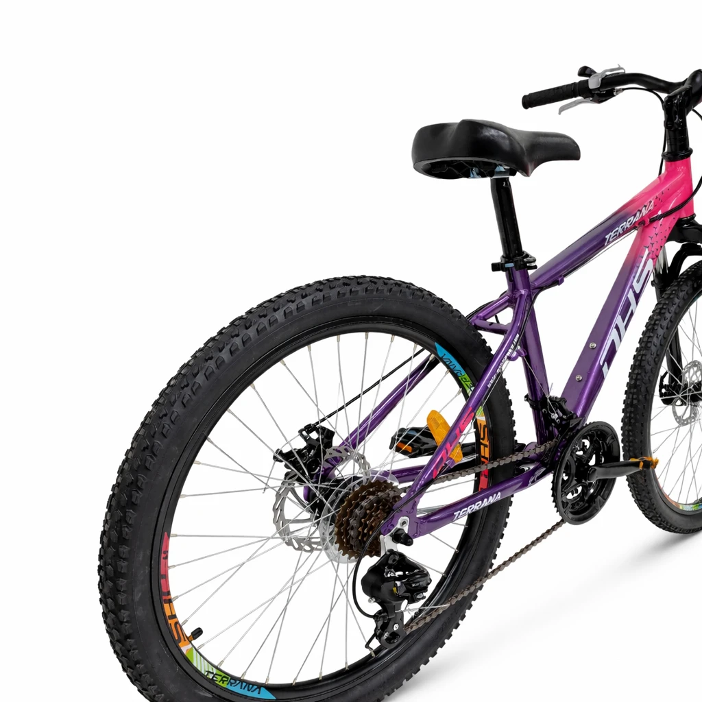 5. Bicicleta Copii Dhs Terrana 2423B, model 2026 - 24 Inch, Roz-Violet