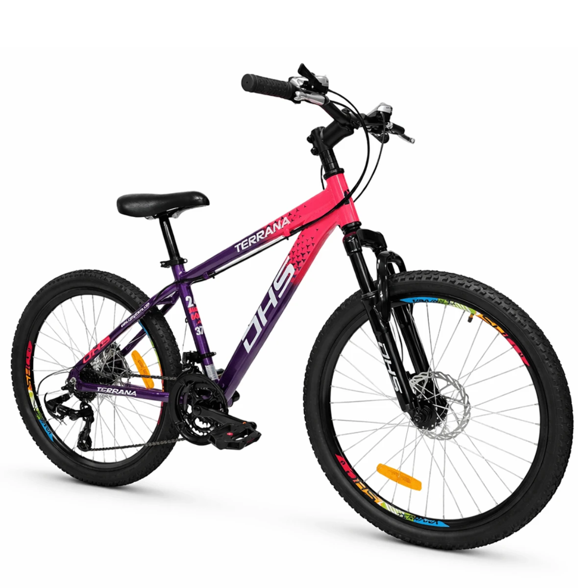 2. Bicicleta Copii Dhs Terrana 2423B, model 2026 - 24 Inch, Roz-Violet