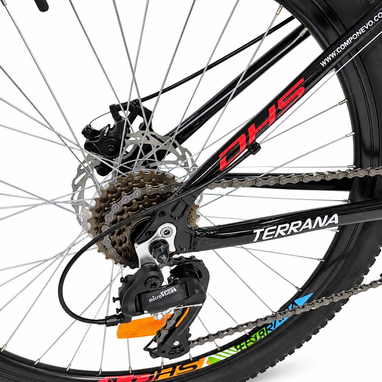 5. Bicicleta Copii Dhs Terrana 2423B, model 2026 - 24 Inch, Rosu-Negru