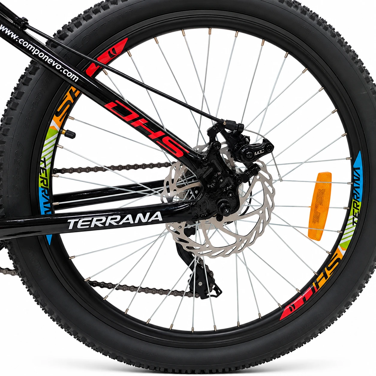 7. Bicicleta Copii Dhs Terrana 2423B, model 2026 - 24 Inch, Rosu-Negru