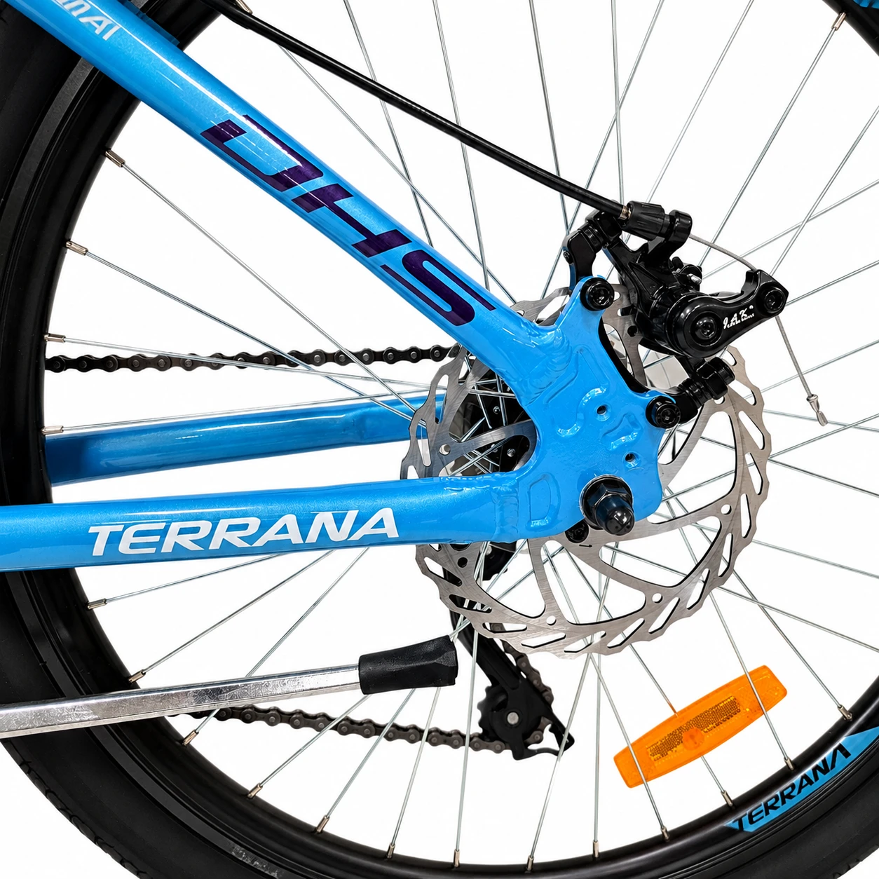 8. Bicicleta Copii Dhs Terrana 2423B, model 2026 - 24 Inch, Violet-Albastru