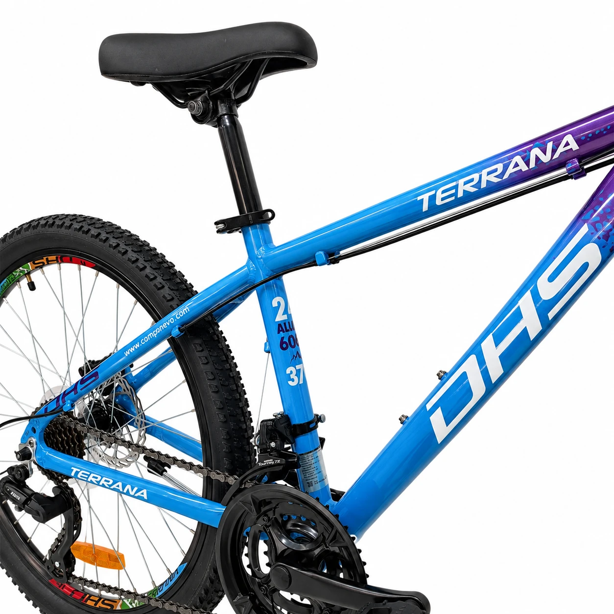 9. Bicicleta Copii Dhs Terrana 2423B, model 2026 - 24 Inch, Violet-Albastru