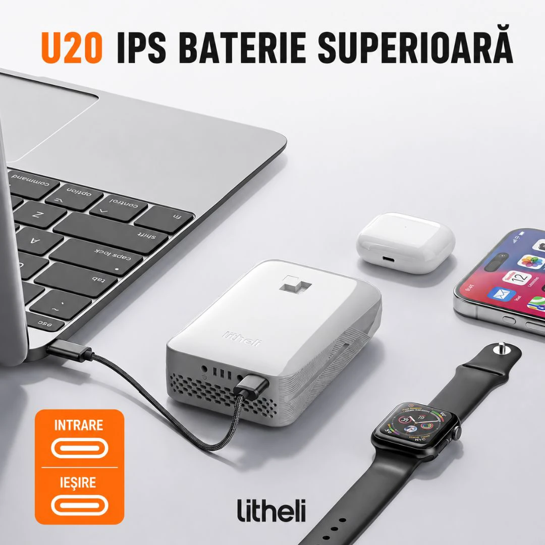 8. Foarfeca electrica pentru gard viu Litheli U20HT01, 20V, acumulator 2Ah inclus, lama 450 mm
