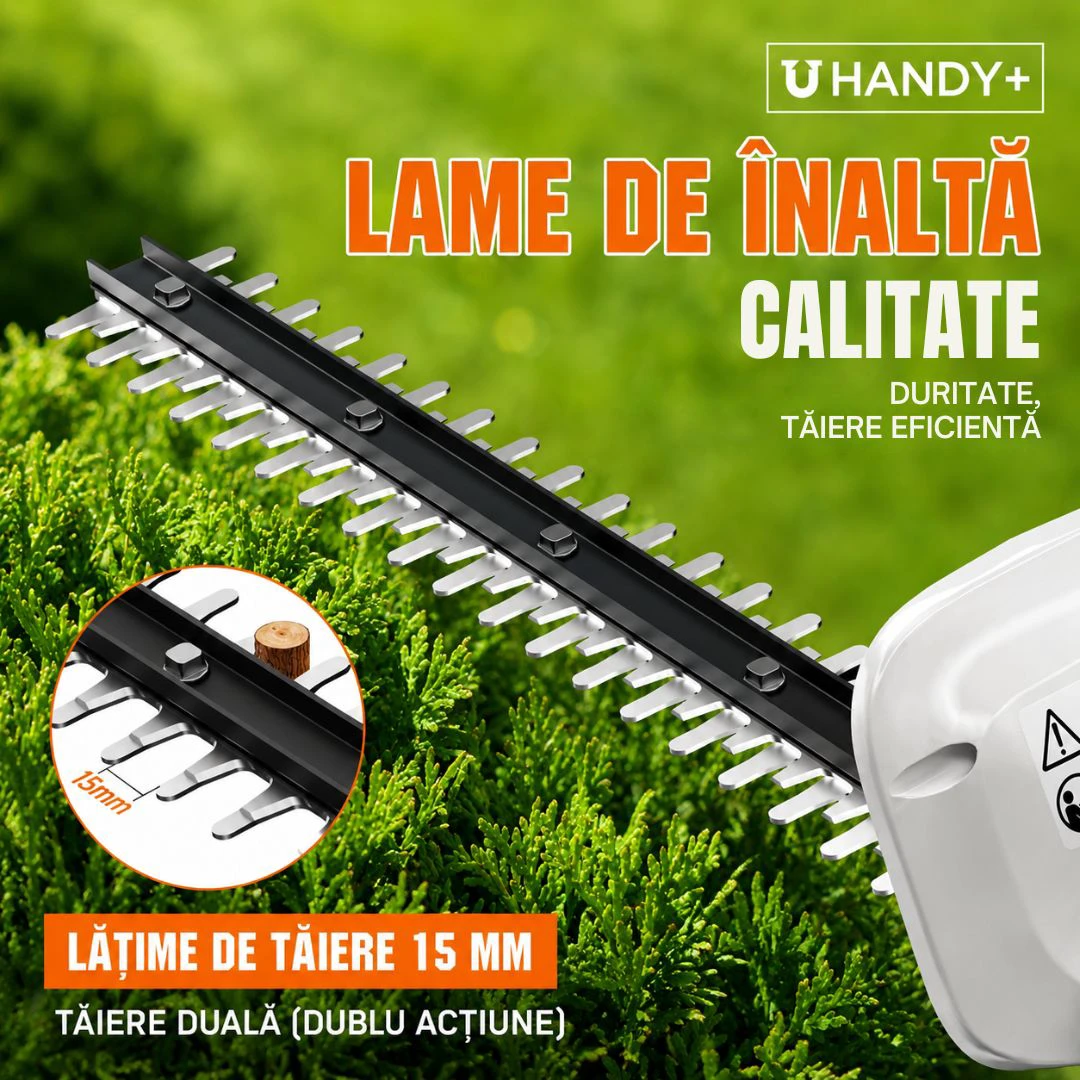 2. Foarfeca electrica pentru gard viu Litheli U20HT01, 20V, acumulator 2Ah inclus, lama 450 mm