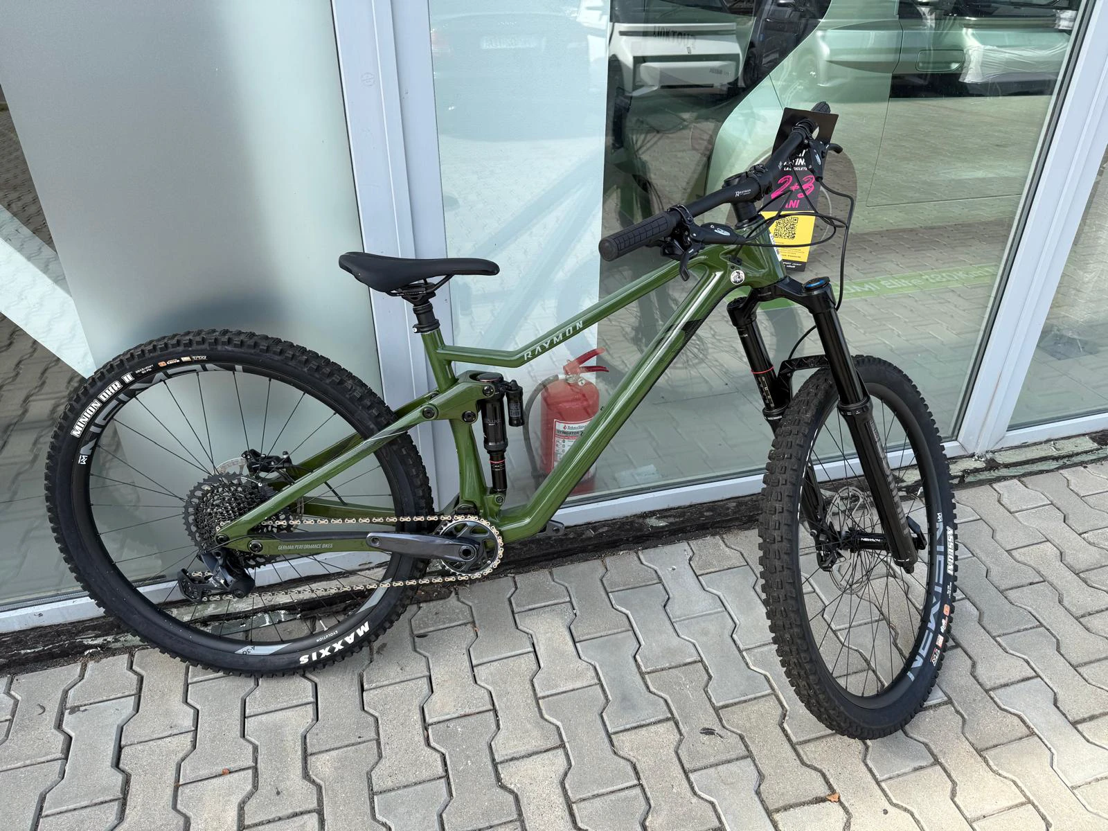 1. Bicicleta Full Suspension Raymon FullRay 170 10.0 - 29 Inch, M, Verde - Reambalat