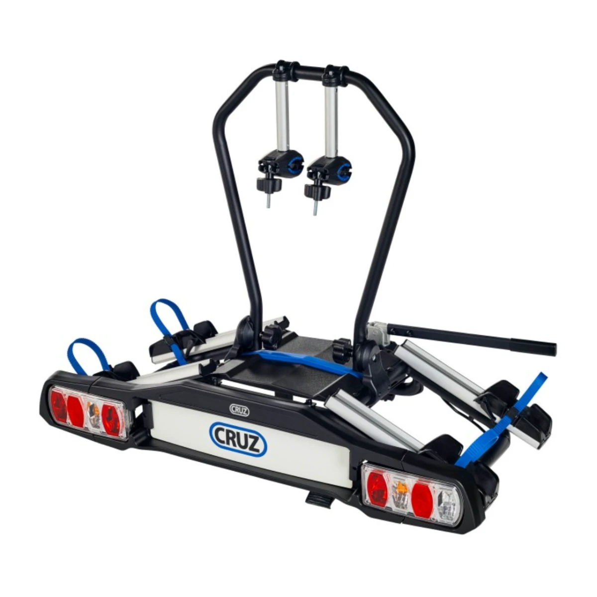 1. Suport pentru 2 biciclete electrice, Cruz Pivot eBike R3 940-509, cu prindere pe carligul de remorcare, 13 pini