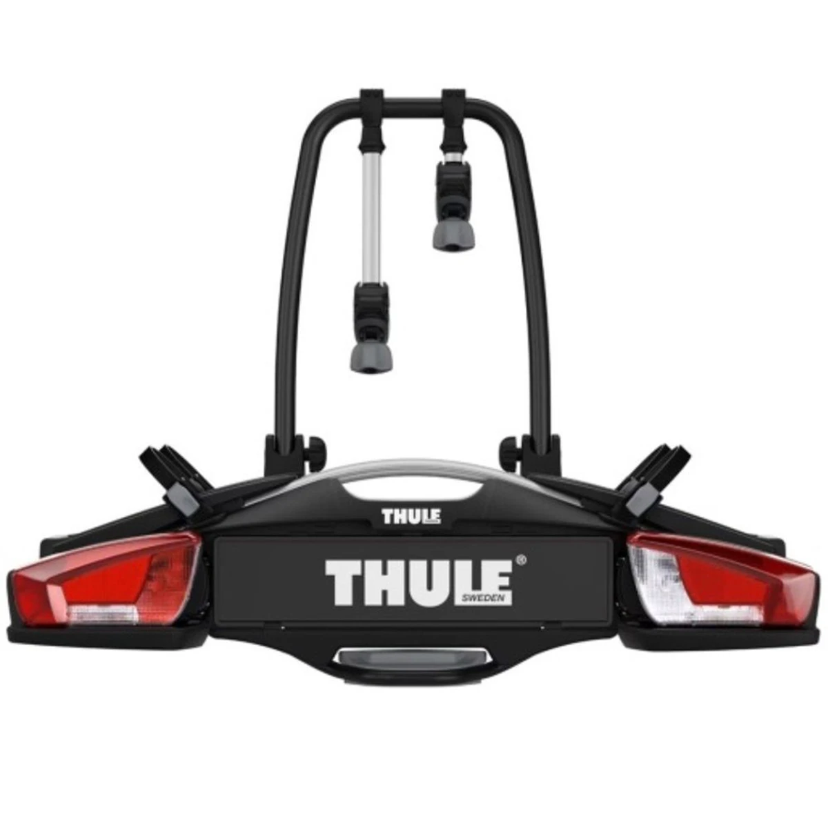 2. Suport pentru 2 biciclete, Thule VeloCompact 924003, cu prindere pe carligul de remorcare, 13 pini
