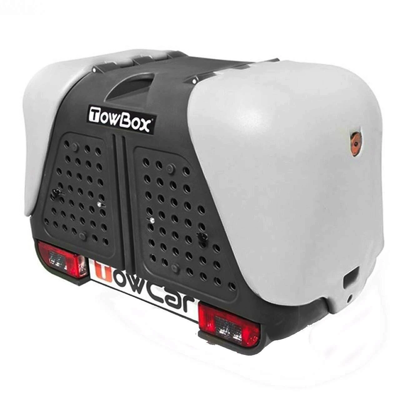1. Cutie portbagaj pe carligul de remorcare Towbox V2 DOG Gri