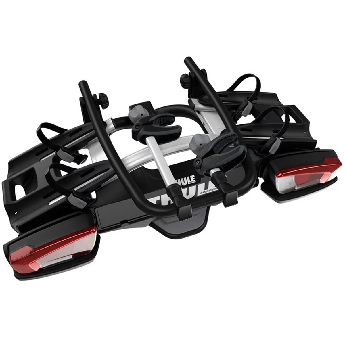 5. Suport pentru 2 biciclete, Thule VeloCompact 924003, cu prindere pe carligul de remorcare, 13 pini