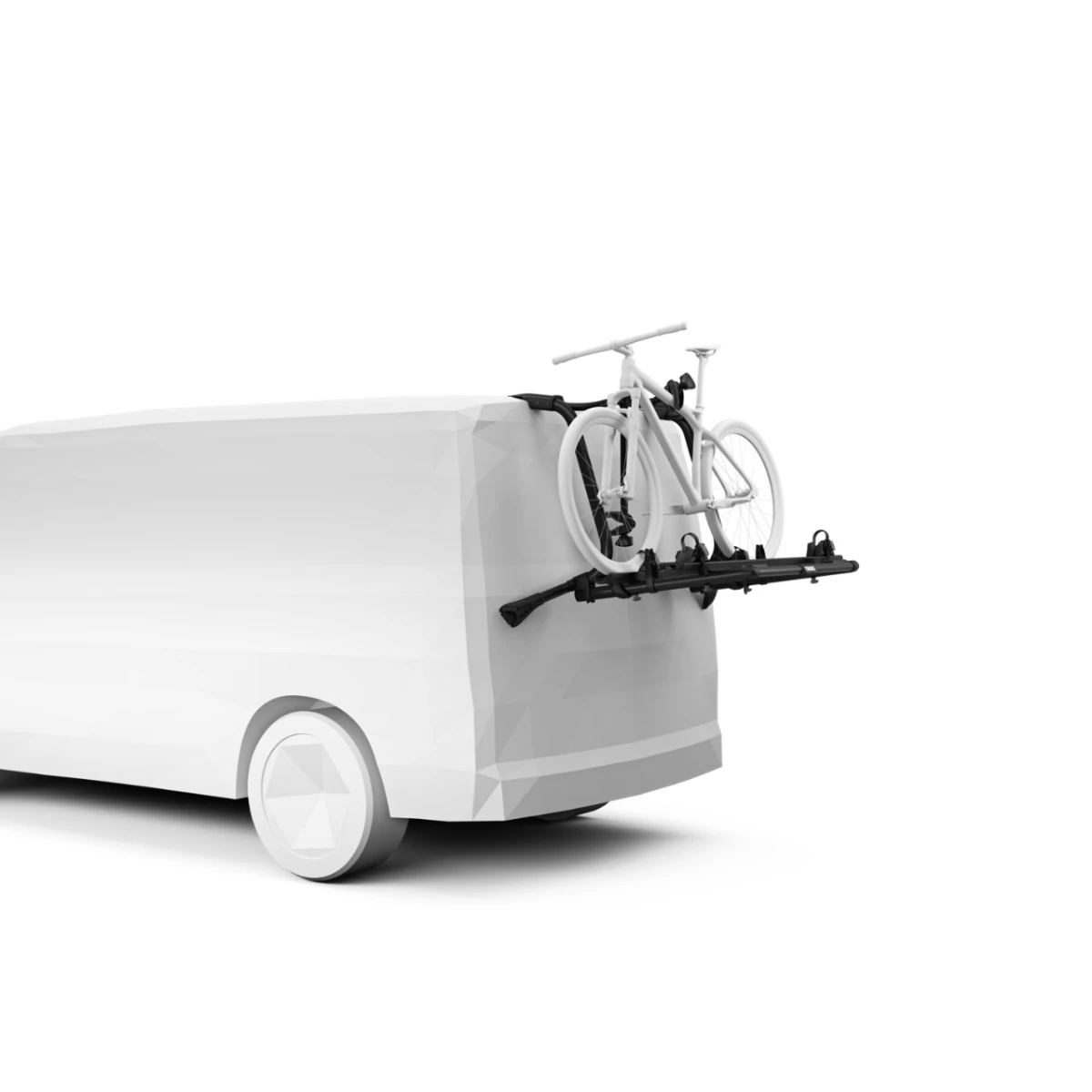 4. Suport biciclete Thule WanderWay 2 cu prindere pe haion dedicat pentru Volkswagen T6, Negru