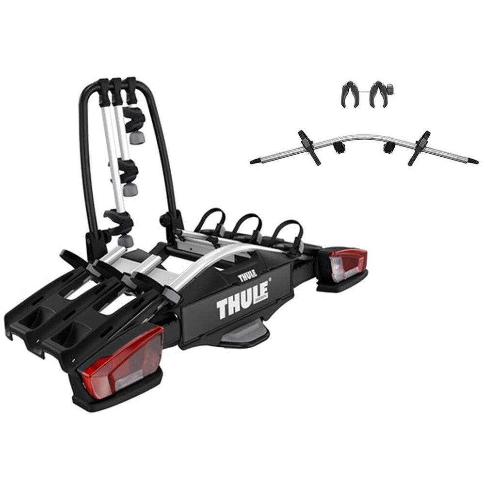 1. Suport pentru 3 biciclete, Thule VeloCompact 926, cu prindere pe carligul de remorcare