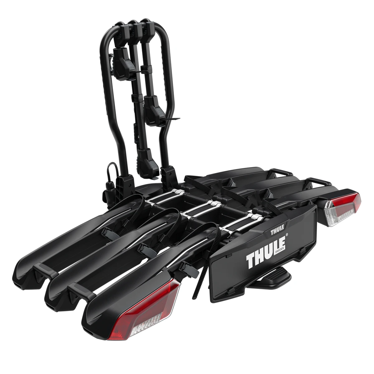 2. Suport pentru 3 biciclete, Thule EasyFold 3, cu prindere pe carligul de remorcare
