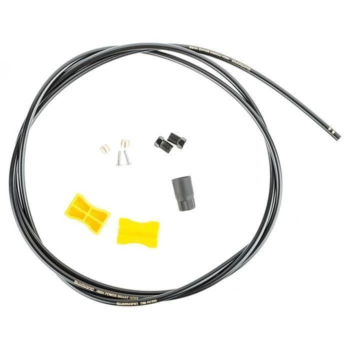 1. Conducta Hidraulica Shimano SM-BH90-SS 2000mm Ajustabil Conector Drept pe maneta Neasamblat Negru