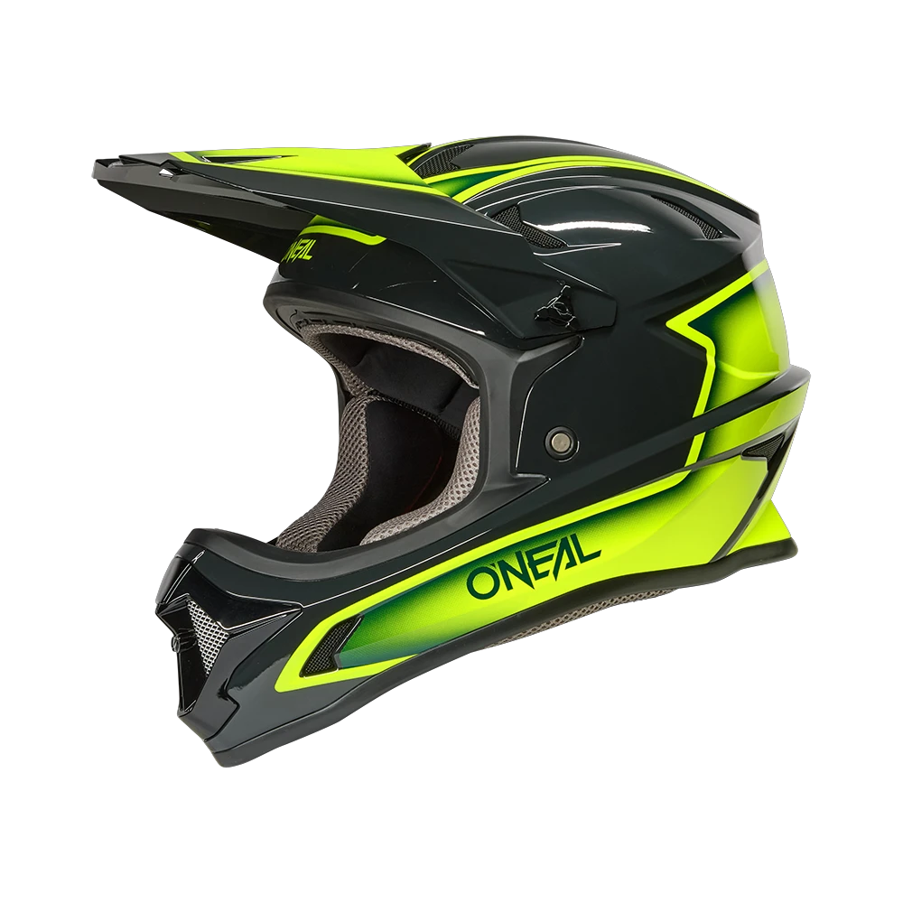 1. Casca Full Face O'Neal Sonus Slick V26 Gri-Galben M(55-56cm)
