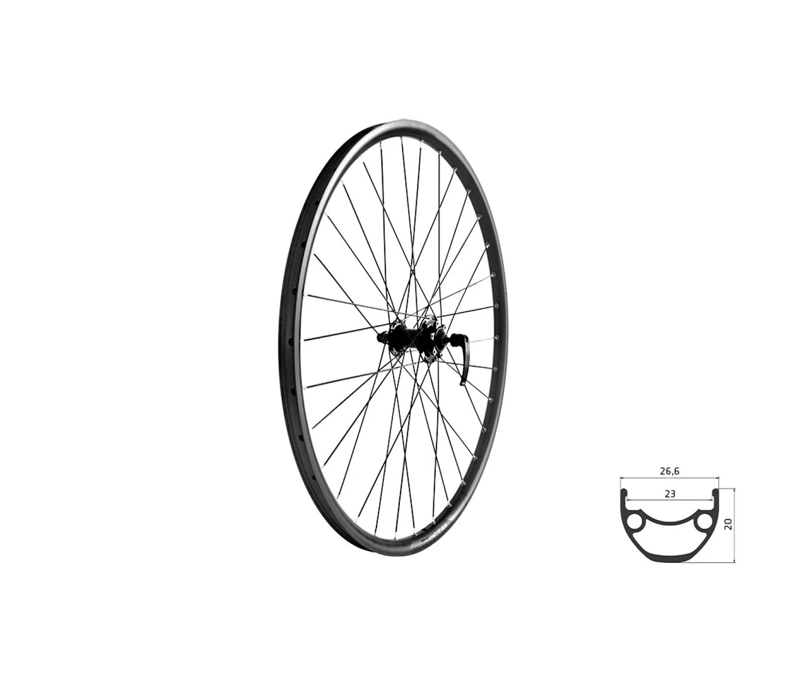 1. Roata Bicicleta Fata KLS Draft DSC 23 27.5 Negru
