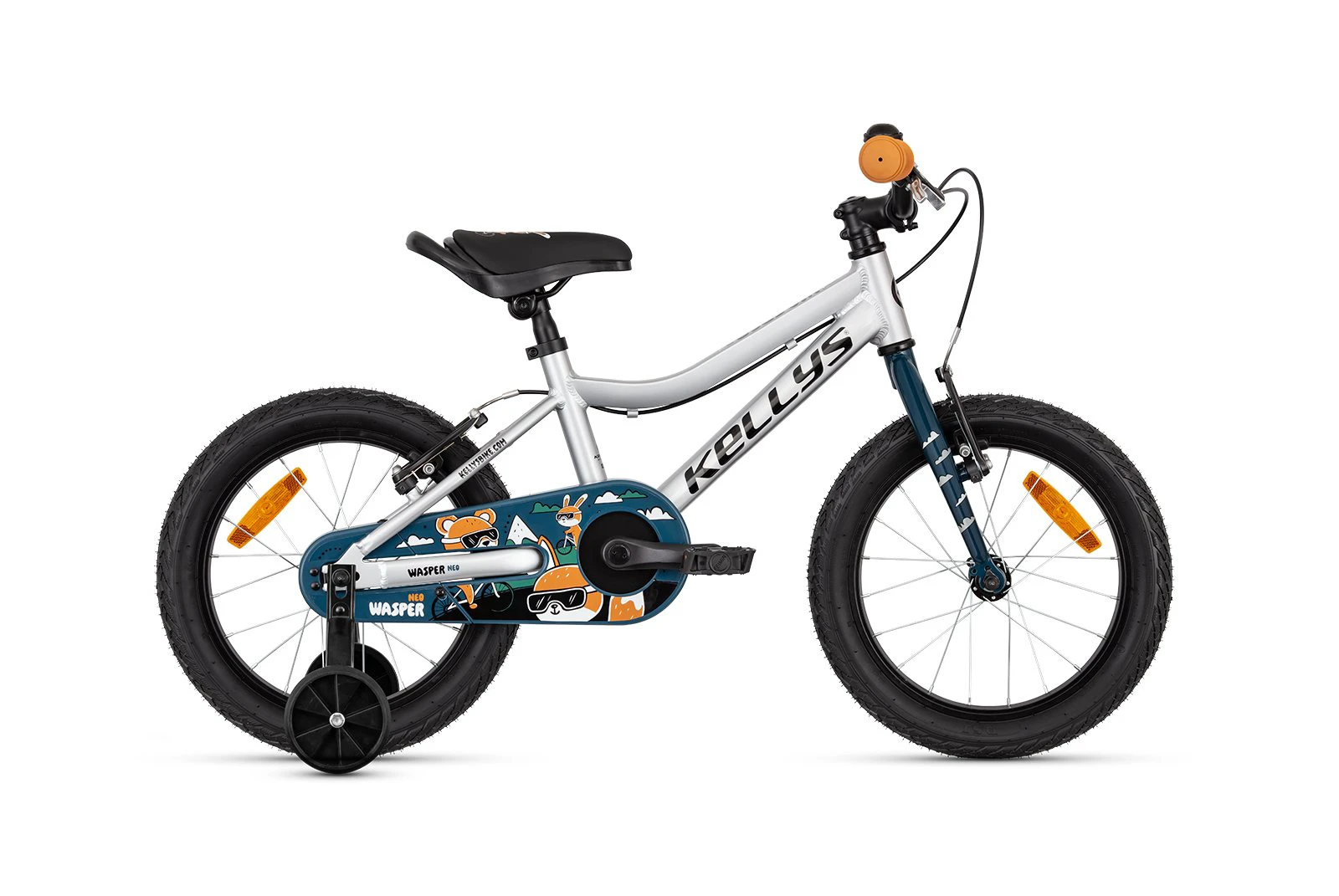 1. Bicicleta Fara Pedale Kellys Wasper Neo 16 Argintiu