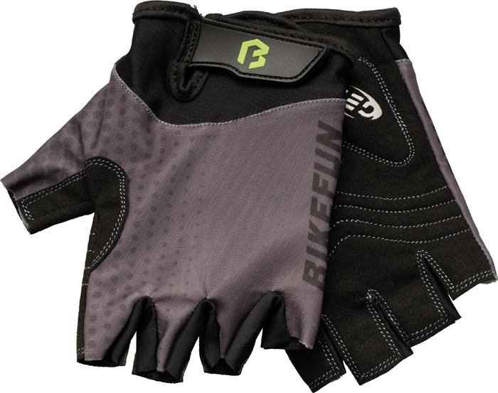 1. Manusi Bicicleta Scurte BikeFun Leader, Gri-negru XXL