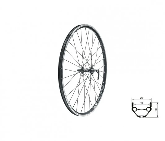 1. Roata Bicicleta Fata KLS Draft V-Brake F 28/29 Negru