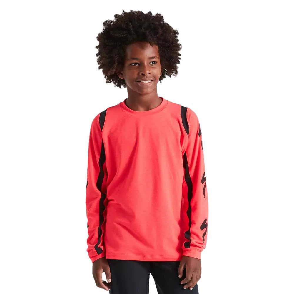 1. Bluza Ciclism Tehnica Specialized Youth Trail LS, Imperial Red L