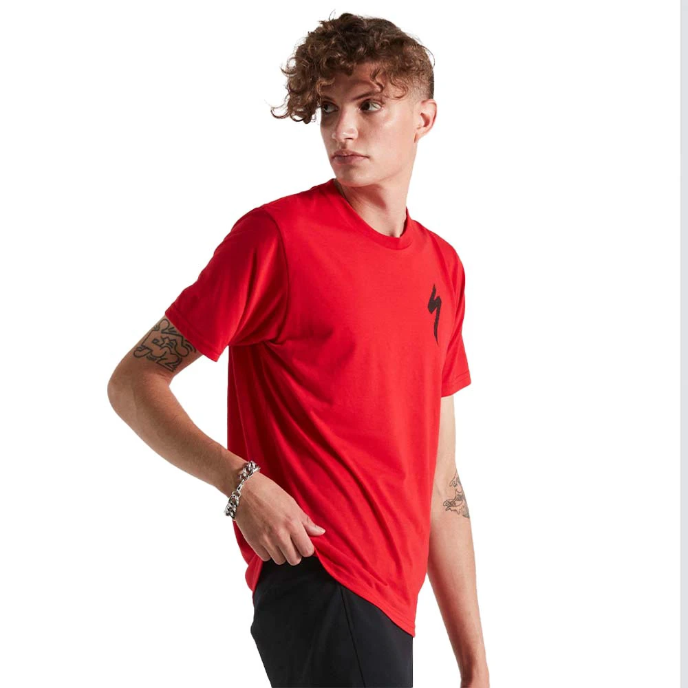 1. Tricou Ciclism Casual Specialized Men's Logo SS - Flo Red S