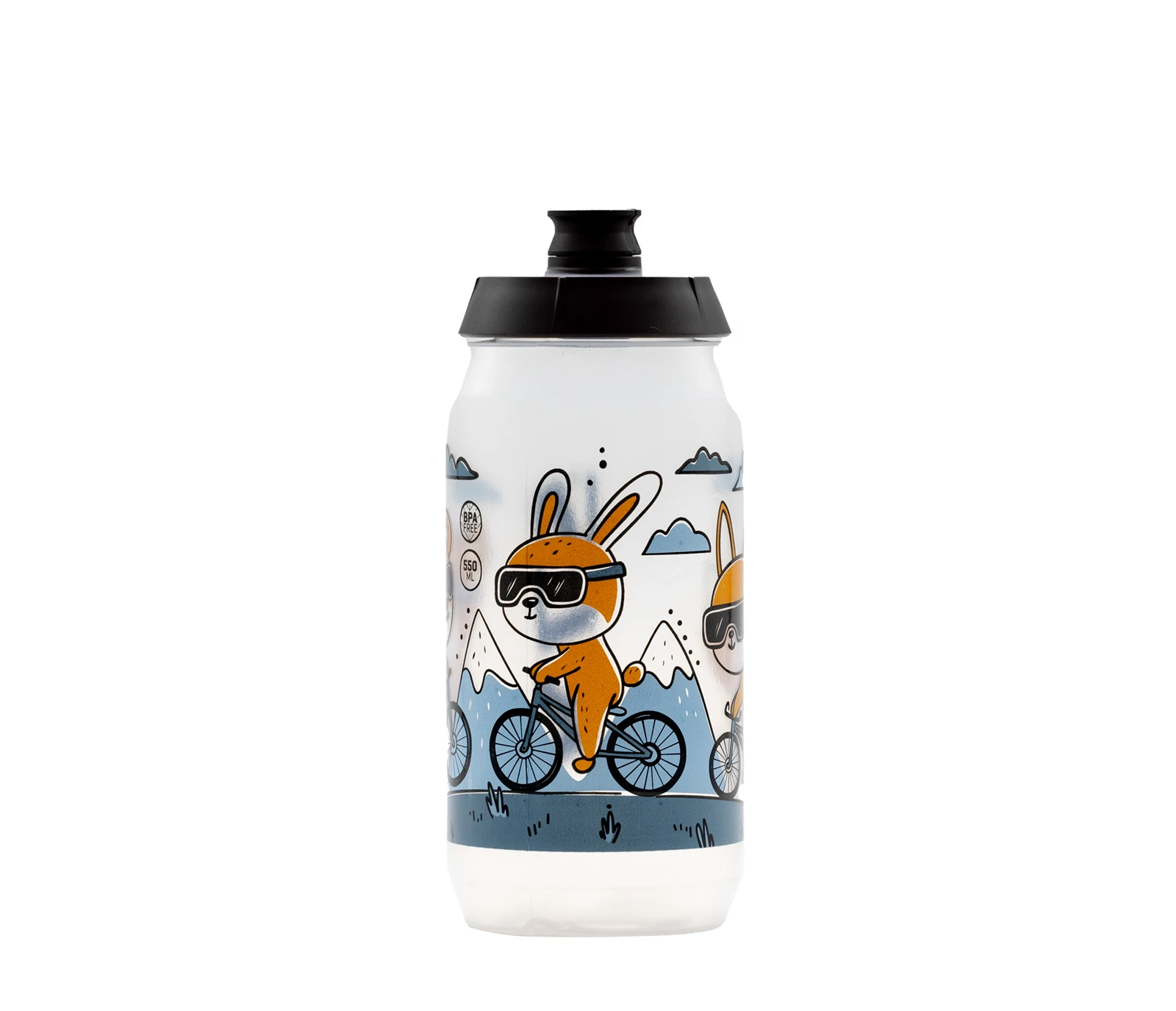 1. Bidonas Copii KLS Kolibri 550ml Transparent Alb
