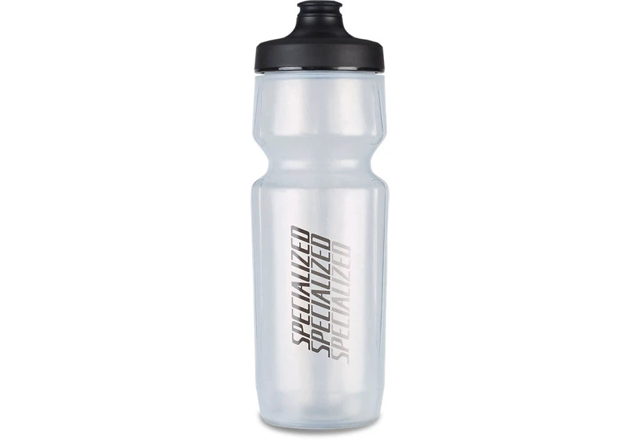 1. Bidon Apa Bicicleta Specialized Purist Hydroflo WaterGate - Translucent/negru Diffuse 23oz