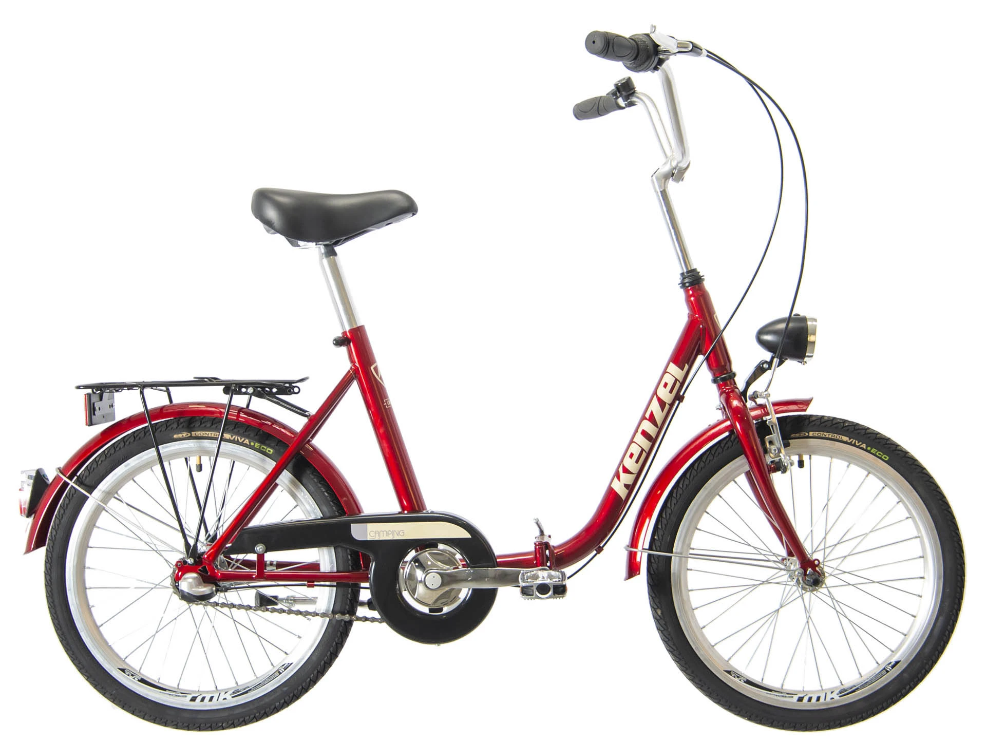 1. Bicicleta Pliabila Kenzel Camping Classic, 20, 3V, bordo