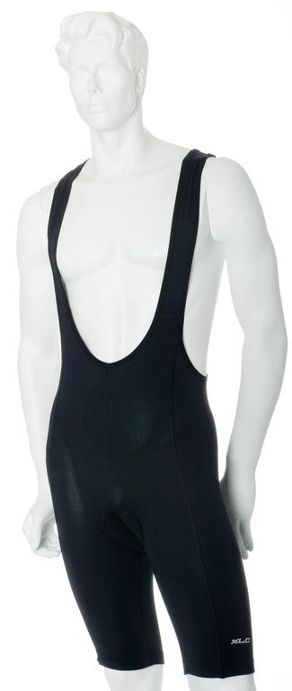 1. Pantaloni Ciclism Scurti, Bretele, XLC, negru L