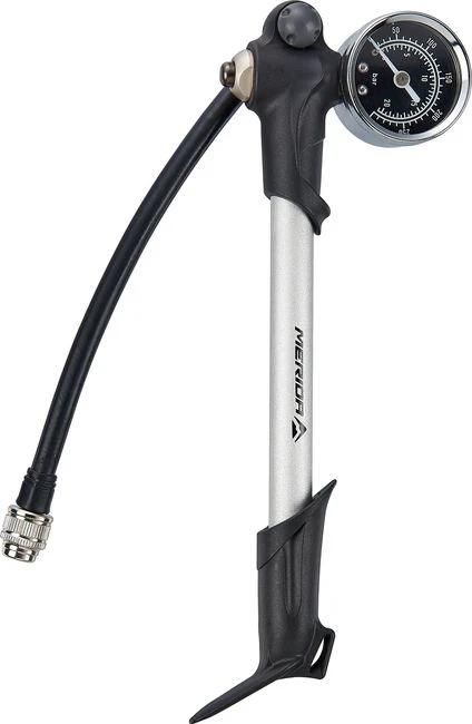 1. Pompa Bicicleta mana Merida Shock ECO, argintiu, 300PSI/21bar